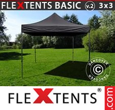 Faltzelt FleXtents Basic 3x3m Schwarz