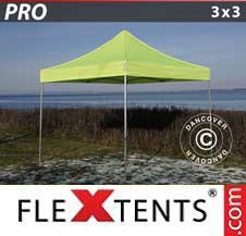 Faltzelt FleXtents PRO 3x3m Neongelb/Grün