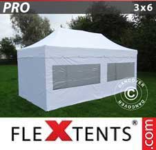 Faltzelt FleXtents PRO 3x6m Weiß, mit 6 wänden
