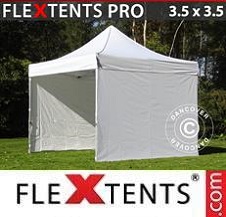 Faltzelt FleXtents PRO 3,5x3,5m Weiß, mit 4 wänden