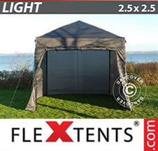 Faltzelt FleXtents Light 2,5x2,5m Grau, mit 4 wänden