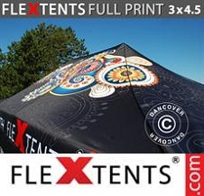 Faltzelt FleXtents PRO mit vollflächigem Digitaldruck 3x4,5m