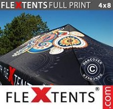 Faltzelt FleXtents PRO mit vollflächigem Digitaldruck 4x8m