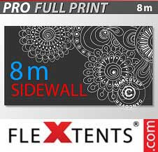 Faltzelt FleXtents PRO mit vollflächigem Digitaldruck 8m