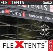 Faltzelt FleXtents PRO mit vollflächigem Digitaldruck 3x0,2m