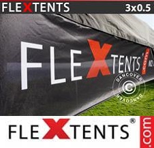 Faltzelt FleXtents PRO mit vollflächigem Digitaldruck 3x0,5m