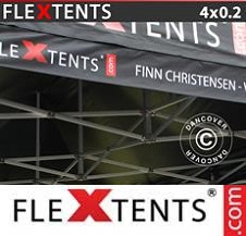 Faltzelt FleXtents PRO mit vollflächigem Digitaldruck 4x0,2m