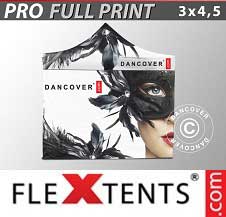 Faltzelt FleXtents PRO mit vollflächigem Digitaldruck 3x4,5m, inkl. 4...