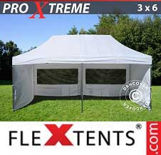 Faltzelt Flextents Pro Xtreme 3x6m Weiß, mit 6 wänden