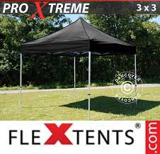 Faltzelt Flextents Pro Xtreme 3x3m Schwarz