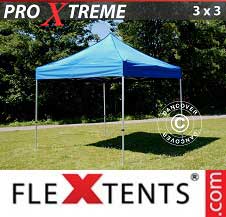 Faltzelt Flextents Pro Xtreme 3x3m Blau