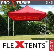 Faltzelt Flextents Pro Xtreme 3x3m Rot